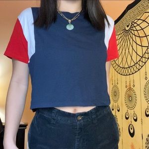 Red, White & Blue Crop Top